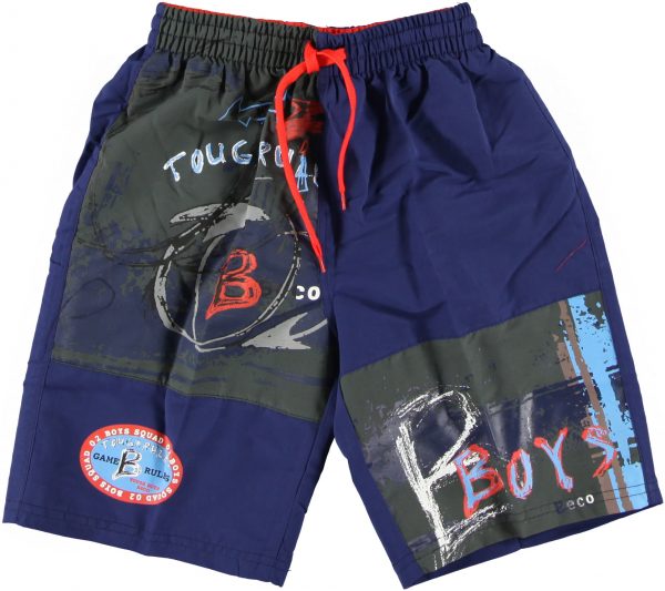 Beco blauw grijze zwemshort met binnenbroek